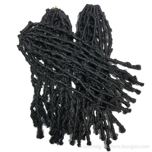 Butterfly Locs Crochet Braid Hair Goddess Water Wave Pre Looped Locs Synthetic Braiding Hair